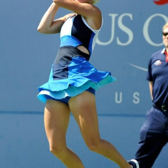 NWT Adidas Stella McCartney Tennis Dress skirt S Small 36 blue white - Picture 7 of 14